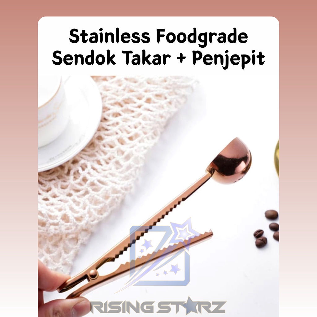 sendok takar stainless / sendok kopi custom nama