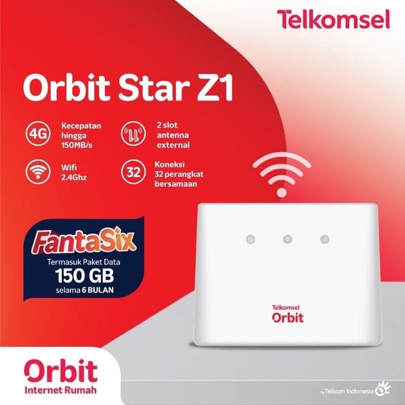 Modem Orbit Z1 Wifi Hotspot Termurah Original Kualitas Terbaik (Free 25GB/30 Hari untuk 6 Bulan)