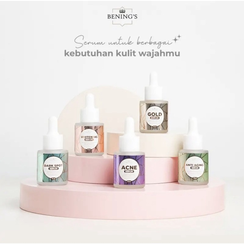 Bening Skincare Dr Oky Pratama Benings Serum Series Acne Gold Whitening anti aging dark sport Benings.