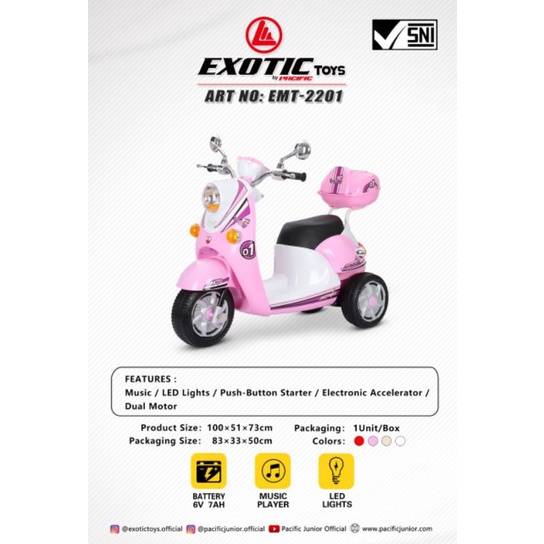 MOTOR AKI FLOPPY EMT-2201/MAINAN ANAK MOTOR AKI SCOOPY