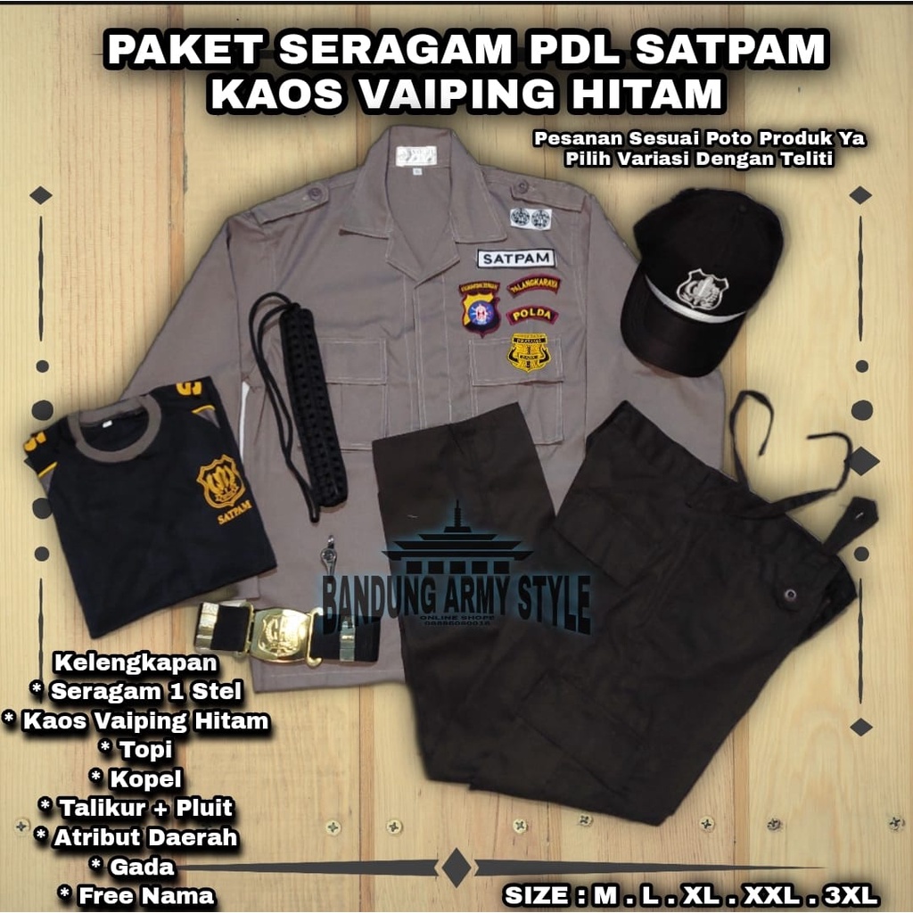 Seragam security terbaru / Seragam PDL terbaru LENGKAP / Seragam Security Coklat / Seragan security