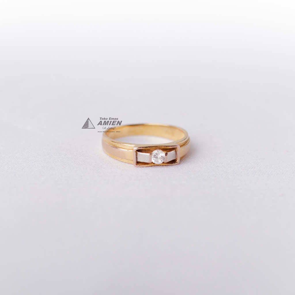Toko Emas Amien Cincin Emas Asli Kadar 375 (37,5% / 8K) 2.400 gram - Cincin Nikah Kawin Lamaran Tuna