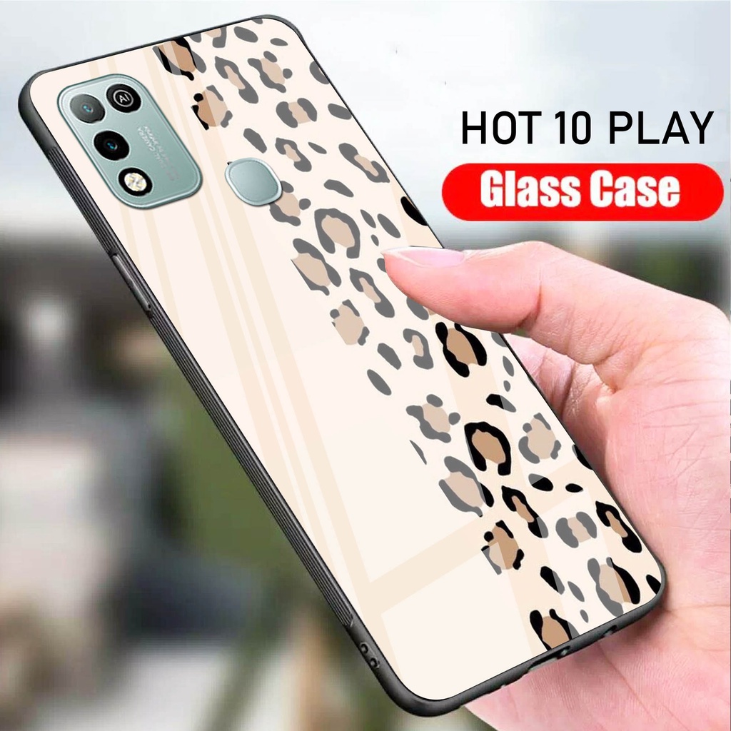 Softcase Glass Kaca INFINIX HOT 10 PLAY - Case Handphone  INFINIX HOT 10 PLAY [T87]