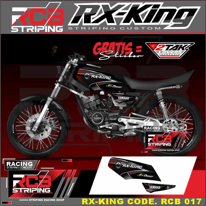 Striping Sticker Variasi elegan Rx King List Body Motor Yamaha Rx King RCB 017