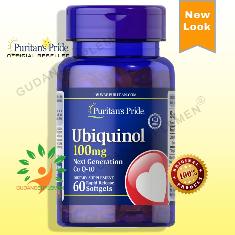 Puritan's Pride UBIQUINOL 100 mg Puritan's Pride 60 Softgel - Jantung, Kolesterol