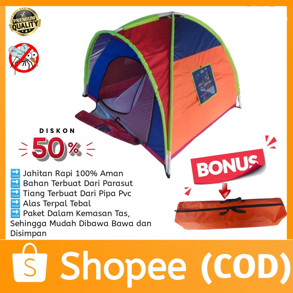 Tenda Camping Anak Anti Air Ukuran Lebih Besar dan Mudah Dipasang