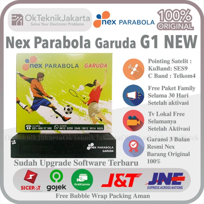 Receiver Parabola Nex Parabola Garuda G1 Hybrid C Band Ku Band