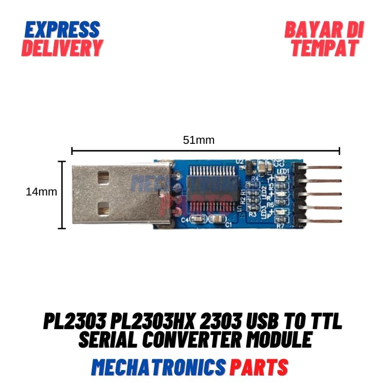 PL2303 PL2303HX 2303 USB TO TTL SERIAL CONVERTER MODULE
