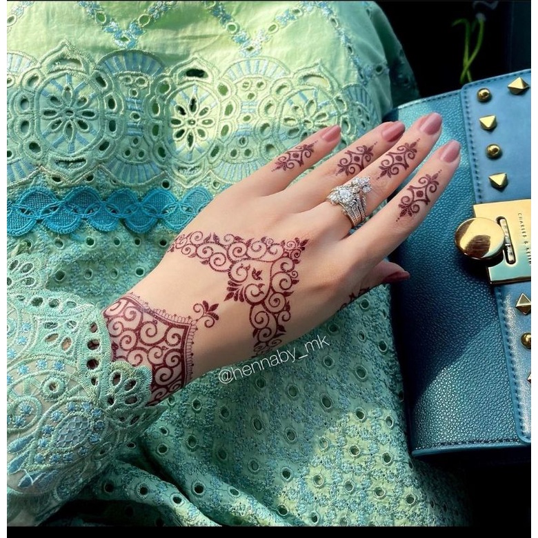 HENNA INSTAN NEW PAKISTAN BY MK MAROON/WHITE SIMPEL BRIDAL