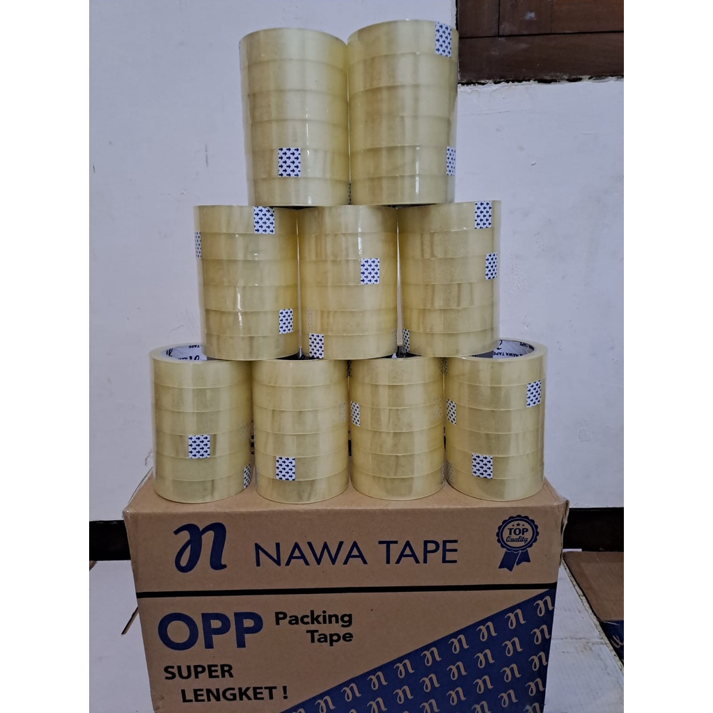 

LAKBAN ISOLASI UKURAN 24MM X 90YARD 1 SLOB ISI 6PCS LENGKET DAN KUAT DI JAMIN