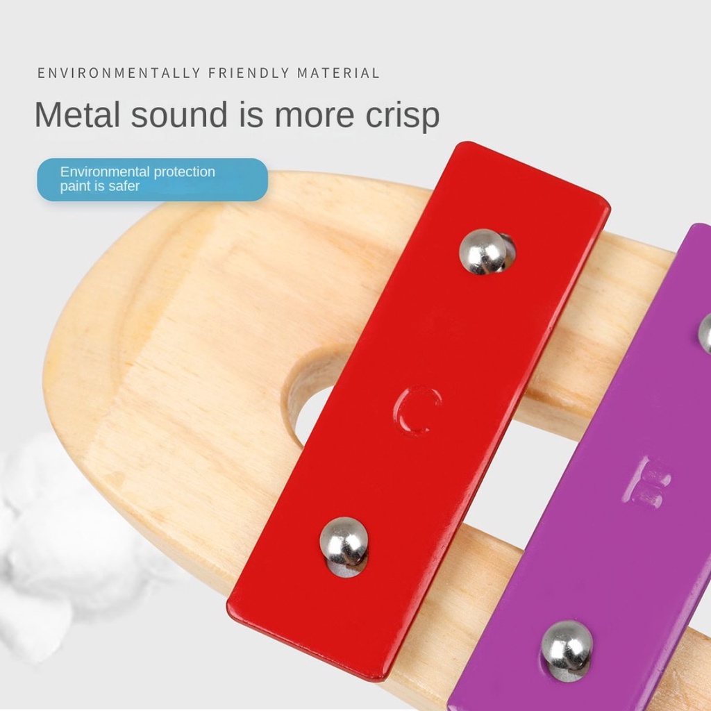 1pc Mainan Xylophone Portable Untuk Edukasi Anak