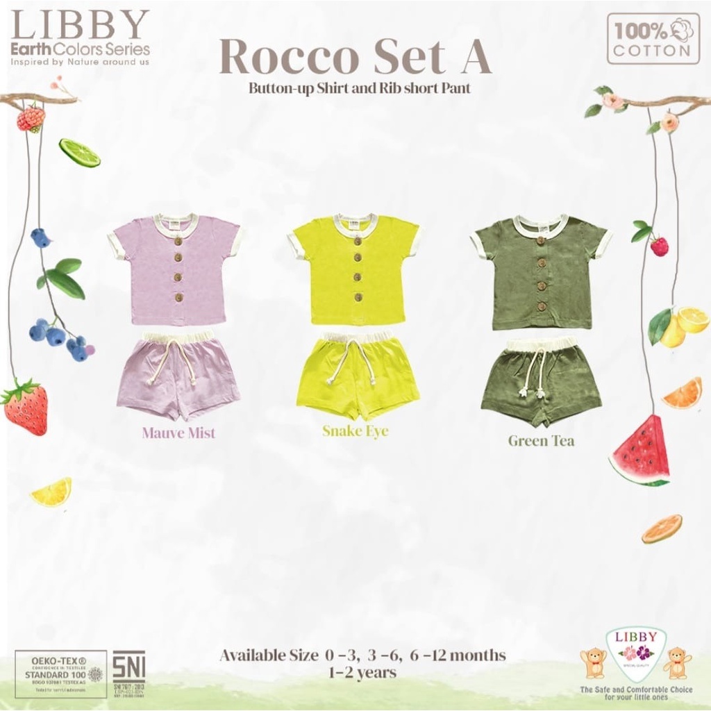 Libby Baby - Rocco Short Set A | Setelan Pendek