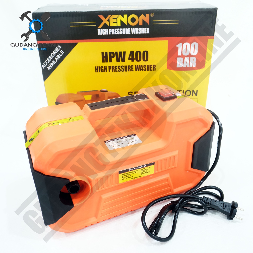 Mesin Cuci Steam Mobil Motor 100 Bar HPW400 XENON / Jet Cleaner High Pressure Washer HPW 400 XENON