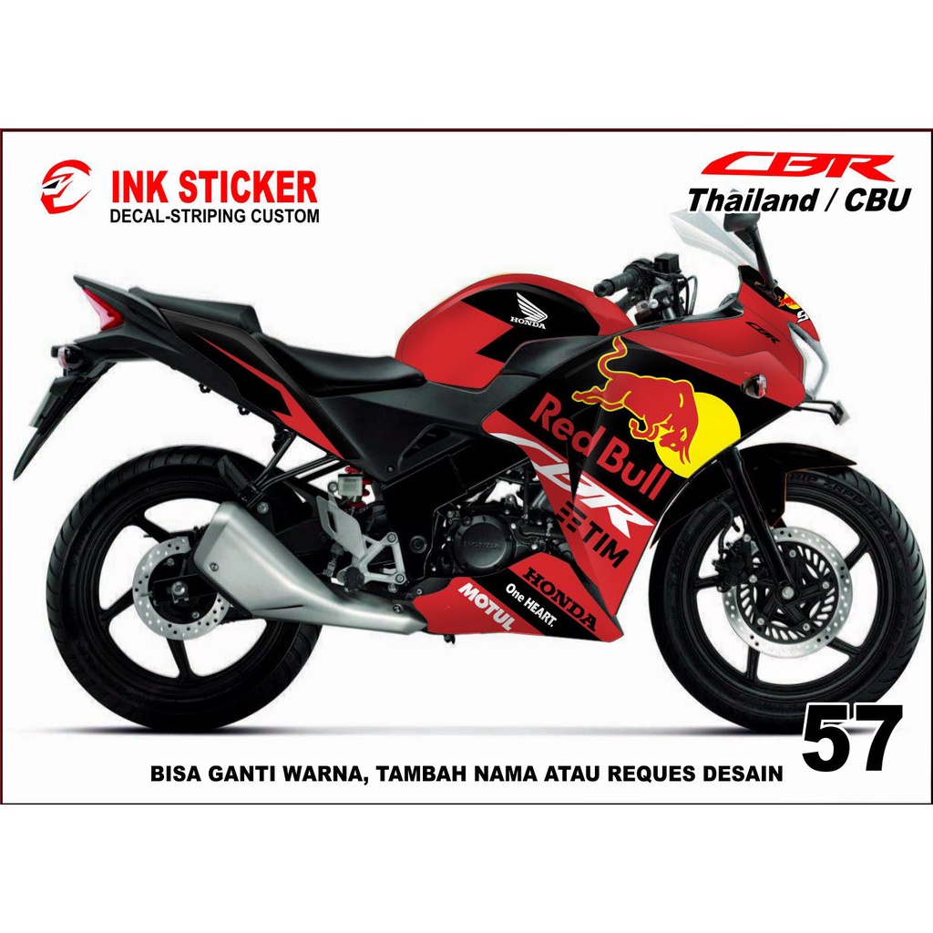 Sticker Decal CBR THAILAND, CBR CBU 150R / 250R 57 fullbody