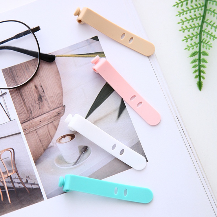 Pengikat Kabel Charger Silicon Isi 1 Pcs Kabel Organizer Cable Clip Cord Holder Penggulung Kabel Headset Karet Perapih Kabel Warna Random