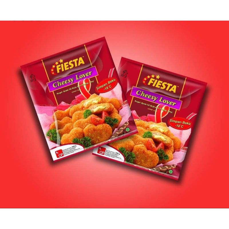 

Fiesta Cheesy Lover 500gr Naget Ayam Isi Keju Dan Daging Asap Frozenfood