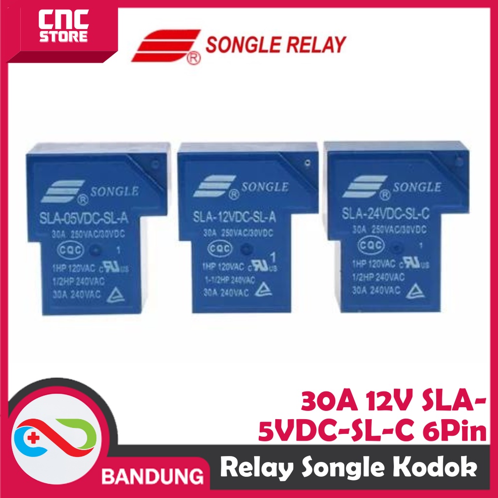 RELAY KODOK 30A 12V SLA-12VDC-SL-C 6PIN 6 PIN