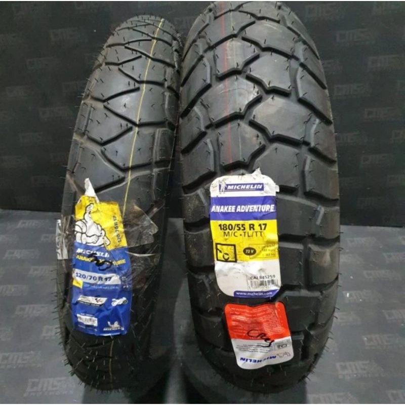 Ban Luar MotorMerk Michelin
Uk 120/70-17 dan 180/50-17
Bunga Anakee Adventure