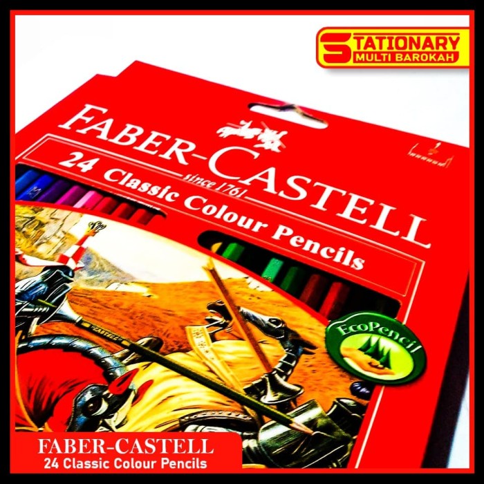 

[COD AKTIF] Pensil Warna Faber Castell Classic Colour Pencil 24 warna