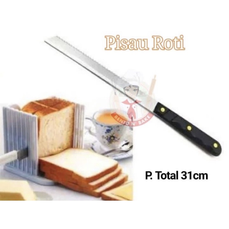 PISAU ROTI TAWAR BAKAR 2 SISI GRIGI PANJANG STAINLES MURAH/ PISAU ROTI BAKAR PANJANG/ PISAU ROTI STA