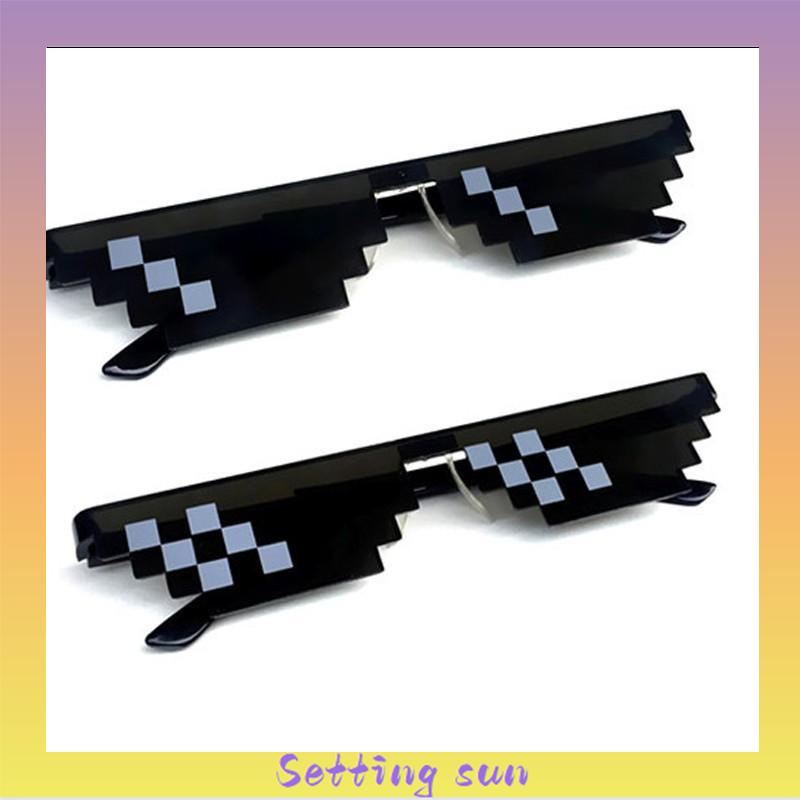 Kacamata Hitam Fashion Mosaic Sunglasses Wanita/Pria Small Sunglasses TN