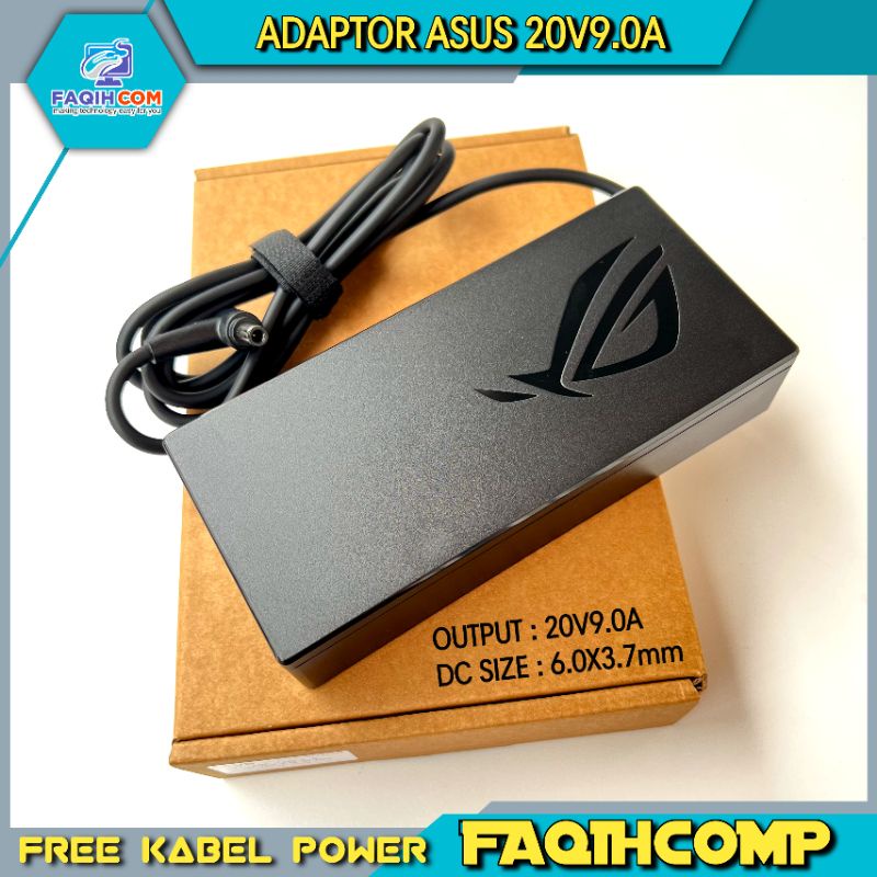 ORIGINAL Adaptor Charger Asus Tuf ROG Zephyrus G14 G15 GA502 FX505 20V 9A 180W DC (6.0x3.7mm)