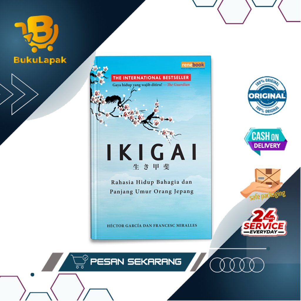 Jual BUKU JEPANG  IKIGAI  Rahasia Bahagia & Panjang Umur Orang Jepang