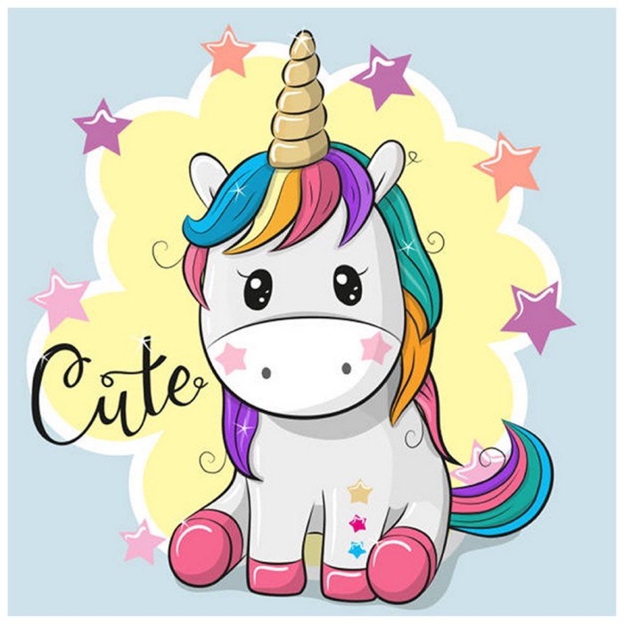DIY Diamond painting hiasan dinding cute unicorn
