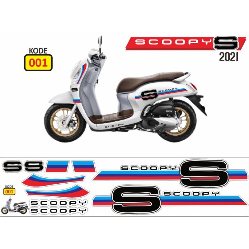 sticker striping decal Honda Scoopy fi new 2021-2022 stiker scoopy new Thailand