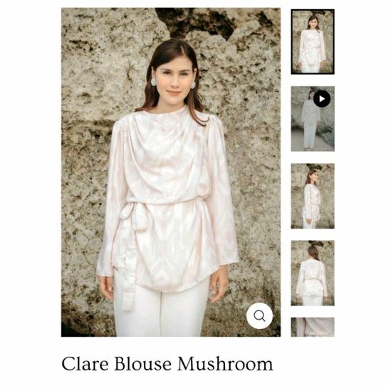 Sale Daphne Clare Cassandra Blouse Mushroom S by Wearing Klamby