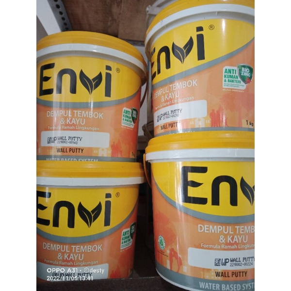 Jual Envi Dempul Tembok And Kayu Envi Wall Putty 1 Kg Plamir Tembok Dan Kayu Shopee Indonesia 7815