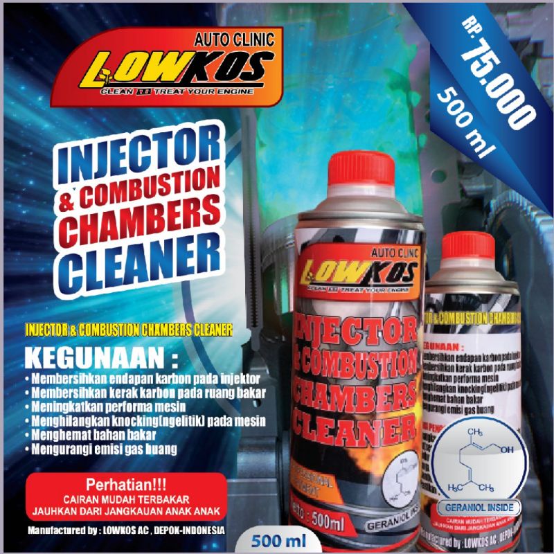 LOWKOS - CAIRAN INFUS INJEKSI 300ML &amp; 500ML INJECTOR CLEANER Pembersih injektor dan ruang bakar mesin untuk semua merk motor dan mobil