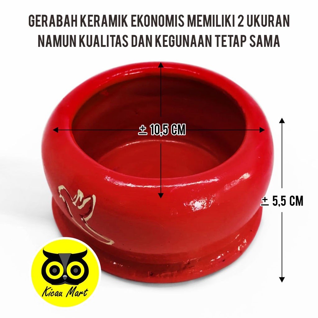 CEPUK MERPATI KERAMIK EKONOMIS TEMPAT PAKAN MAKAN MINUM BURUNG AYAM KELINCI HAMSTER SUGAR GLIDER MRCK