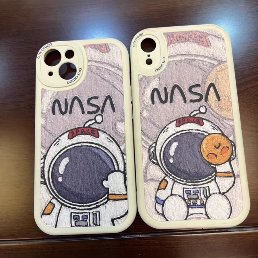 Case Bahan TPU Desain Astronot Untuk iPhone 14 14pro 14Plus 14prm 13 13pro 13pro 11 7Plus 8Plus Xr XS 12pro Max