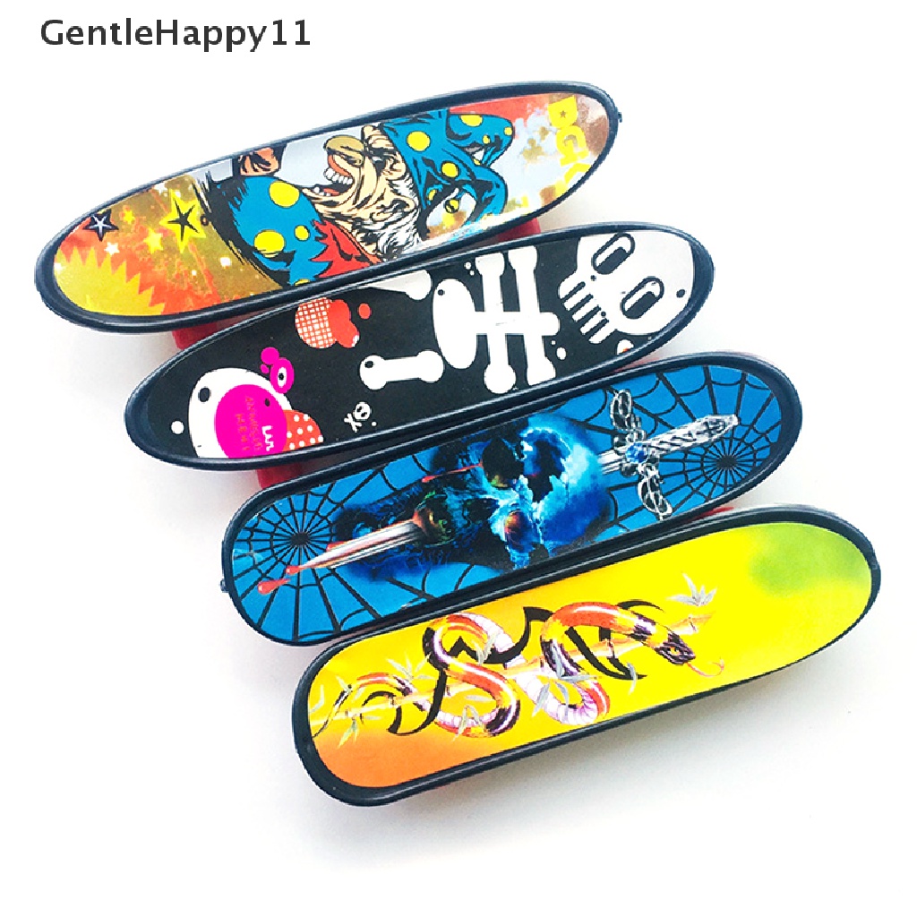 Gentlehappy 1pc Fingerboard Mini Creative Fingertips Skateboard Jari Plastik Skate Scooter id