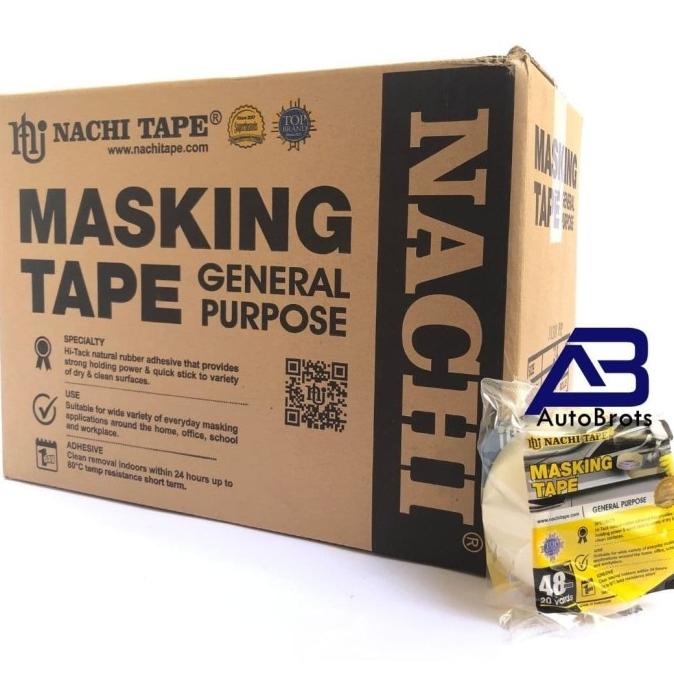 

1 Dus/48Roll Nachi Masking Tape Isolasi Kertas 2 Inch (48mm) x 20 Yard