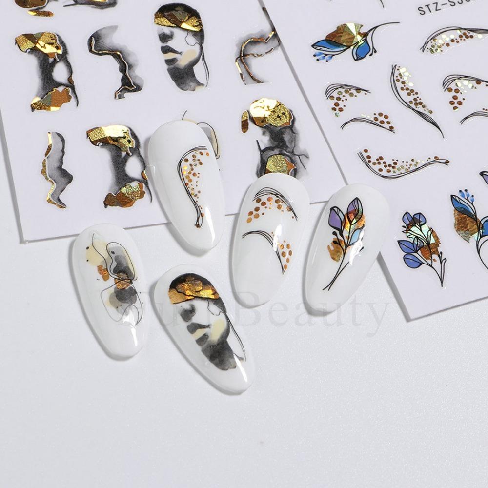 Preva Stiker Nail Art DIY Perekat Diri Manicure Decor Aksesoris Perhiasan Kuku