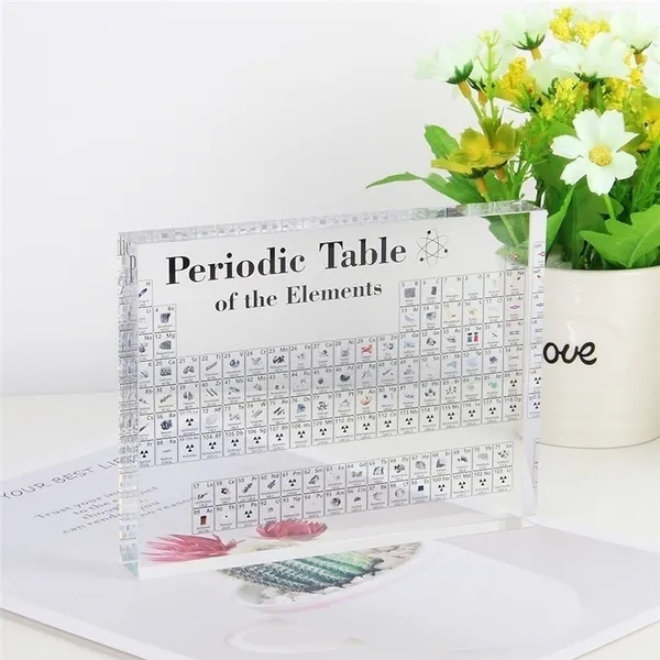 Untuk Unsur Kimia Mengajar 83butir Periodic Table Ornamen Meja Periodik Kristal Akrilik Transparan Ornamen Teknologi Pajangan Frame