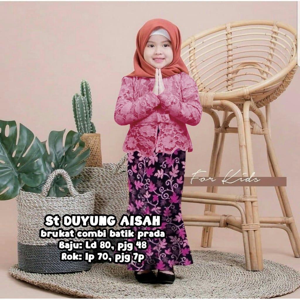 Baju Adat Anak Perempuan Kebaya Anak Perempuan Modern Set Kebaya Kutubaru Bayi Balita TK SD Stelan K