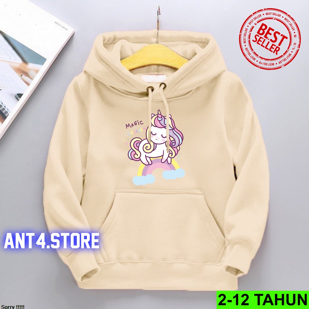 Jaket Anak Perempuan Usia 2 - 12 Tahun Hoodie Anak Unicorn Sweater Cewek