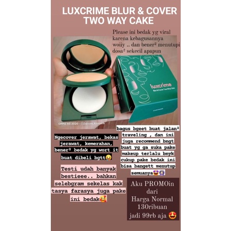 LUXCRIME Blur &amp; Cover Two Way Cake