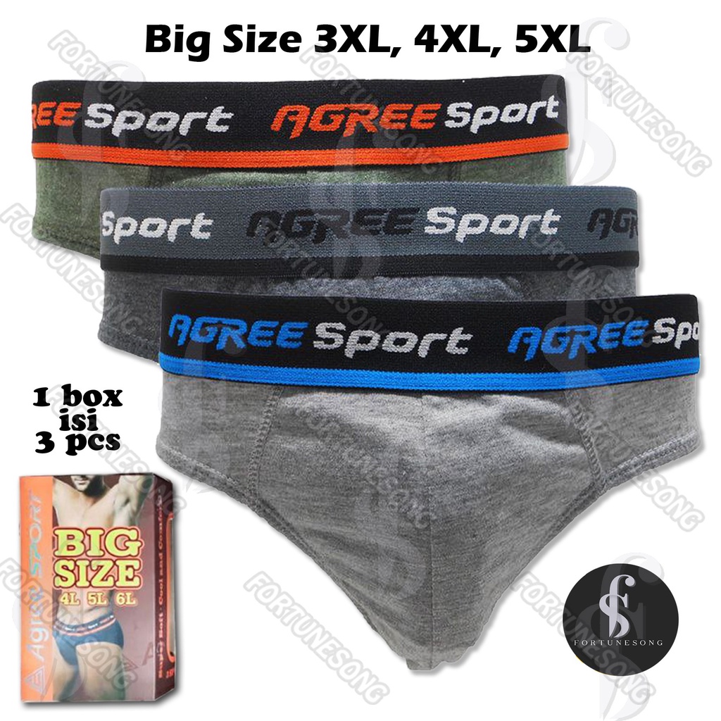 Agree - Celana Dalam Pria Big Size / CD Jumbo Laki Kualitas Premium