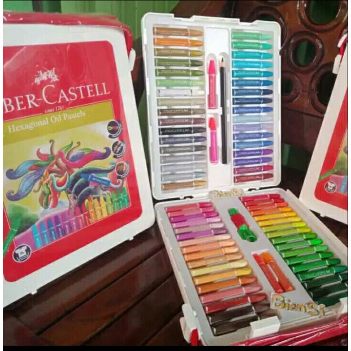 

Crayon Krayon Hexagonal Oil Faber Castell 72 Warna Aman Untuk Anak-Anak