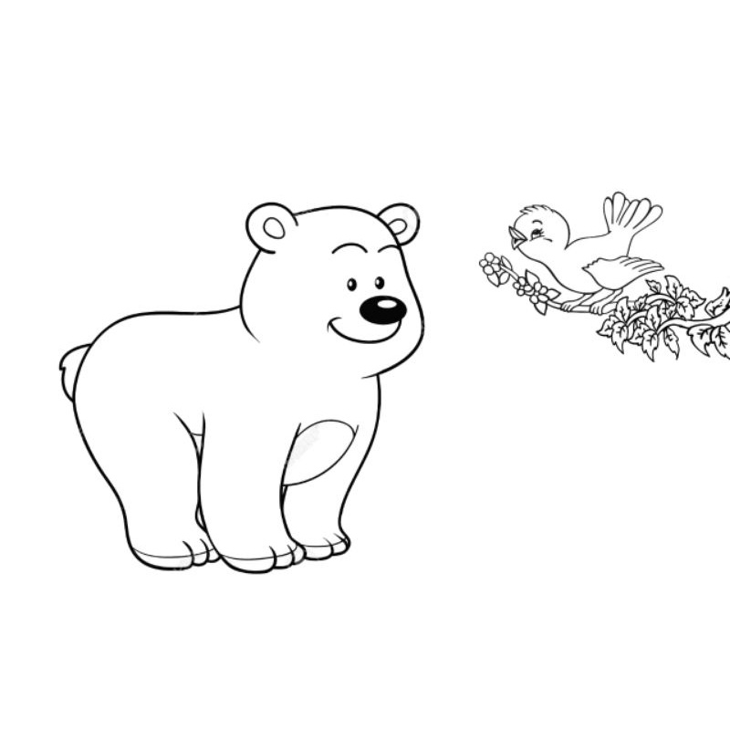 

Buku / lembar mewarnai gambar beruang