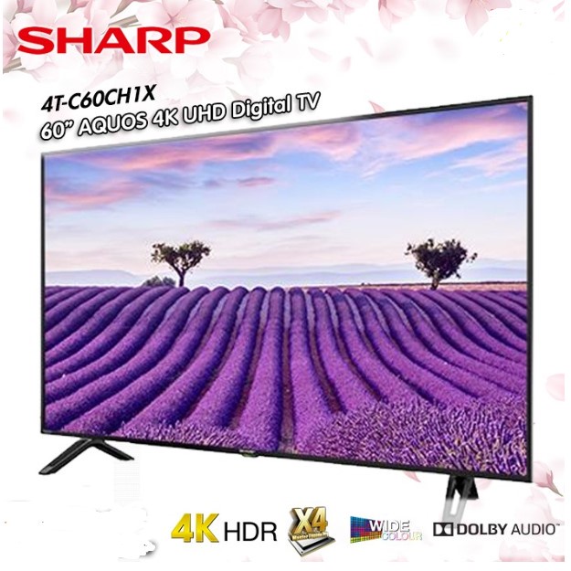 SHARP LED Digital TV 60&quot; Ultra 4K UHD 4T-C60CH1X Dolby Audio C60CH1X