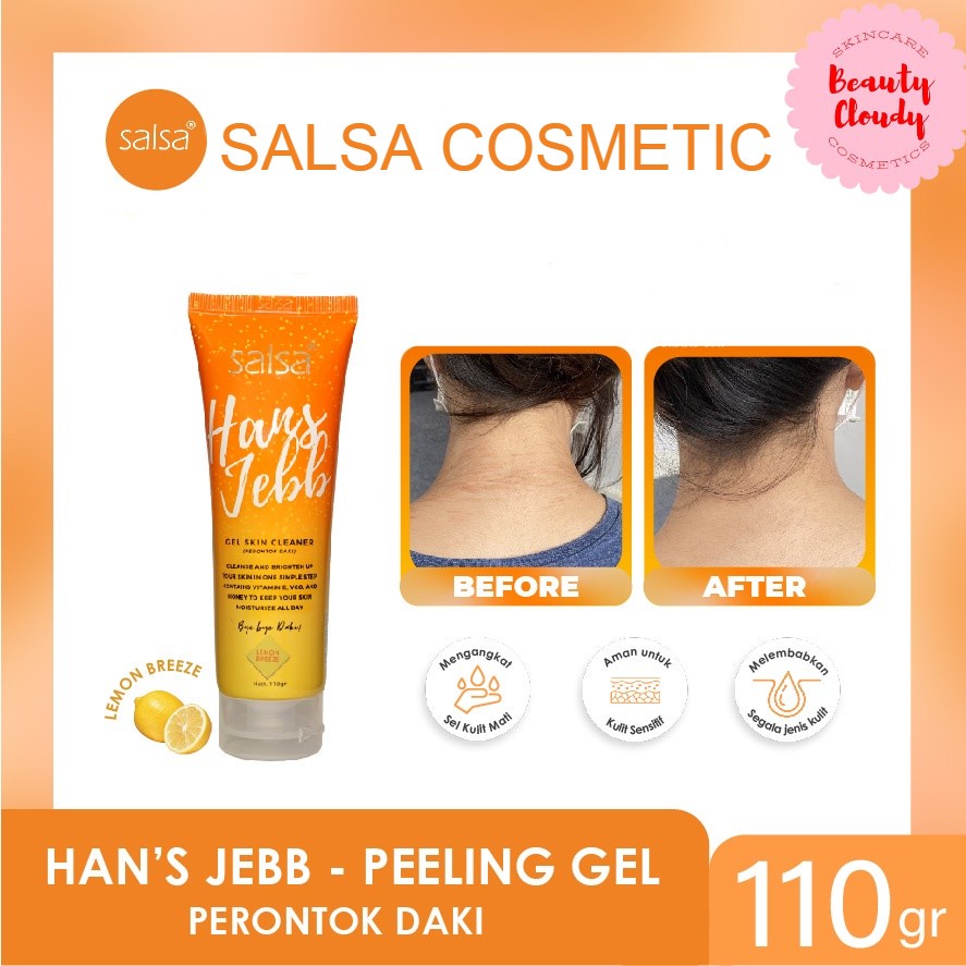 ❤️ Cloudy ❤️ SALSA Hans Jebb Peeling Gel - Salsa Hansjebb Perontok Daki dan Ketiak Hitam I Sweet Tropical - Lemon Breeze - New Green Tea (110ml)