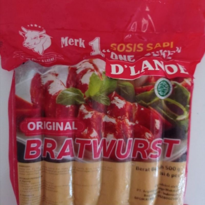 

D'lanoe Sosis Sapi Bratwurst Original Jumbo & Mini