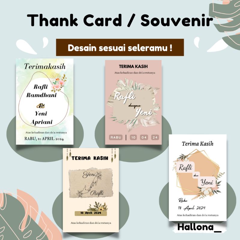 THANKS CARD / SOUVENIR CARD