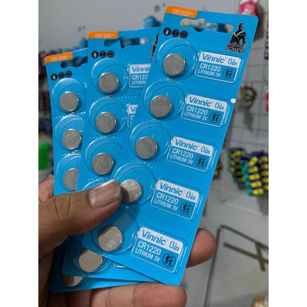 Batre vinnic CR1220 lithium 3V satuan