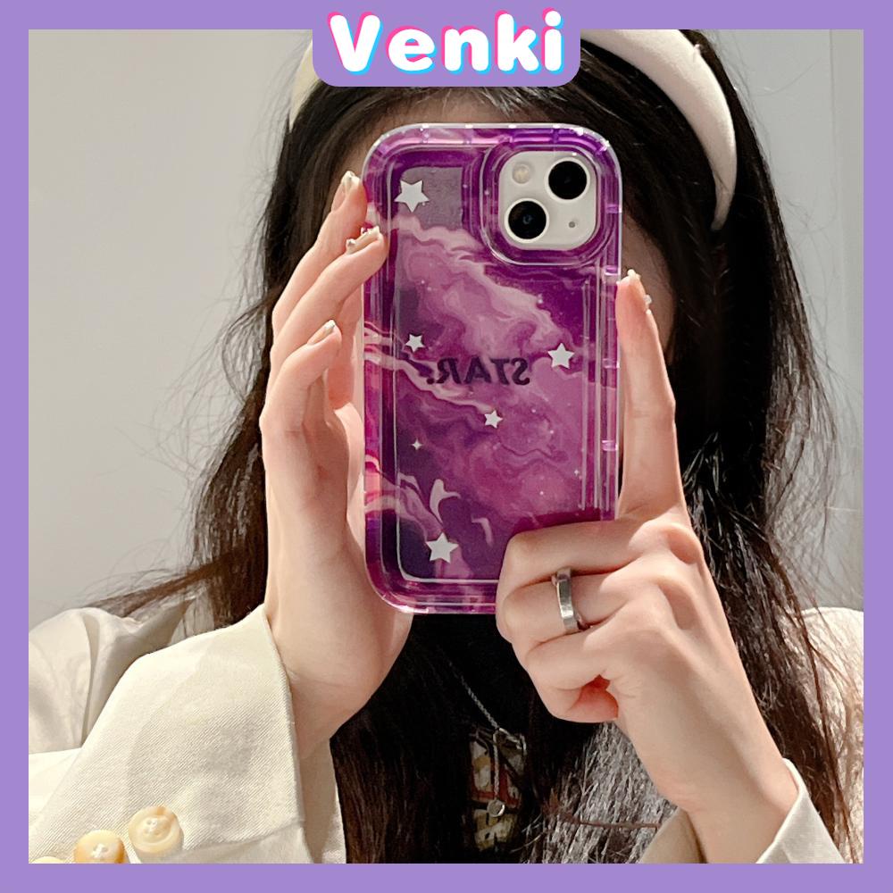 Case For iPhone 14 Pro Max TPU Soft Jelly Airbag Case Glossy Dark Purple Nebula Star Case Camera Protection Shockproof For iPhone 14 13 12 11 Plus Pro Max 7 Plus X XR